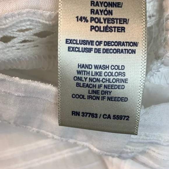 NWT- Rafaella Long Sleeve White Tunic Blouse- XL - Picture 10 of 12